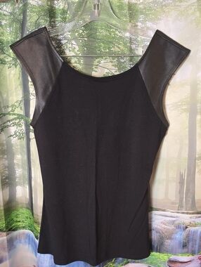 Express Black Scoop Neck Top with Slim Straps